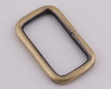Voodoo Bag Hardware 25mm Rectangle rings Antique Brass -4pk