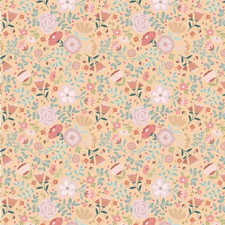 Goose Creek Gardens – Wildflowers Yellow WF20802 - 100% Cotton