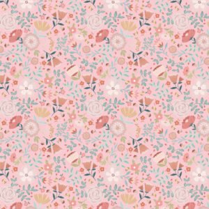 Goose Creek Gardens – Wildflowers Pink WF20804 - 100% Cotton