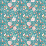 Goose Creek Gardens – Wildflowers Teal WF20805 - 100% Cotton