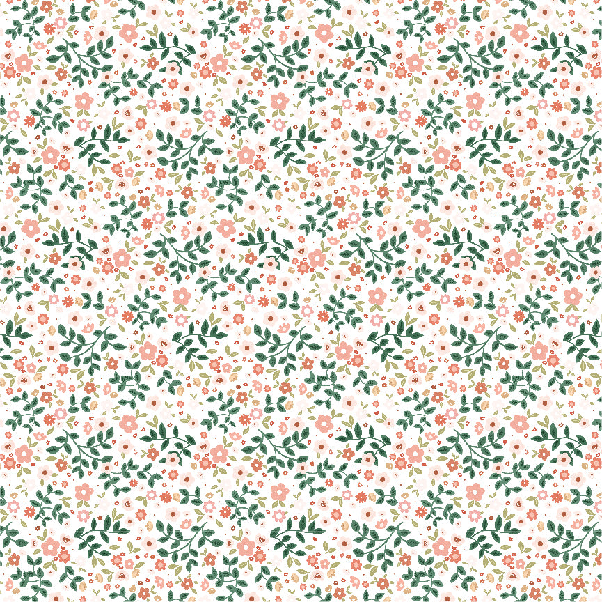 Goose Creek Gardens – Garden Mix White WF20815 - 100% Cotton