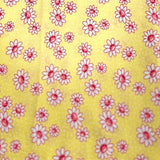 White Flowers on Yellow 100% Cotton WOF 110cm - 112cm