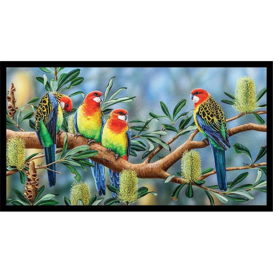 Wildlife Art 4 Australian Rosellas 24" DV3701 Panel