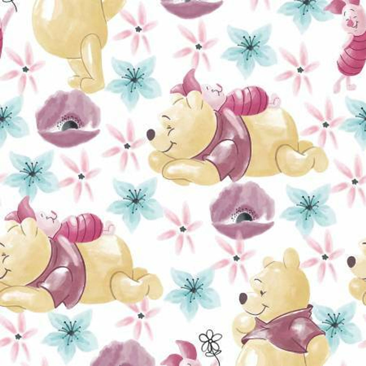 Winnie The Pooh Piglet & Friends Flannel CP68851 WOF 110cm - 112cm