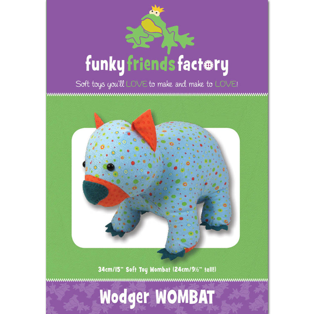 Wodger the Wombat Soft Toy Sewing Pattern