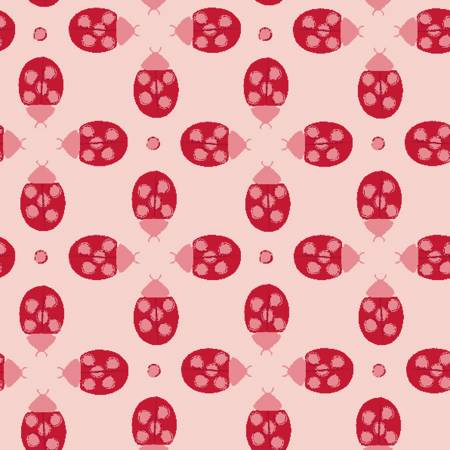 Ladybug Mania – Y3177-41 Ladybug Light Pink - 100% Cotton