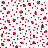 Ladybug Mania – Y3179-1 Dot White - 100% Cotton