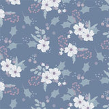 Winter Gardens – Main Floral Dark Denim Y4126-89 - 100% Cotton