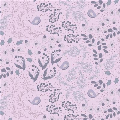 Winter Gardens – Birds Light Lilac Y4127-143 - 100% Cotton