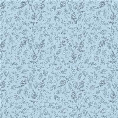 Winter Gardens – Linework Light Denim Y4128-87 - 100% Cotton