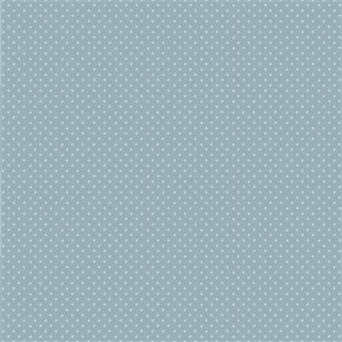 A repeating pattern of small white dots on a dusty light blue background.