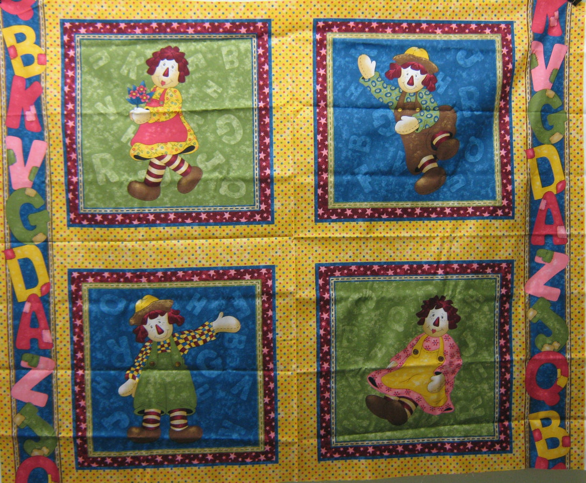 ABC Pals Panel (Raggedy Ann Dolls)