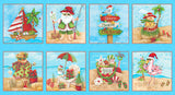Holiday Beach Christmas Block Panel
