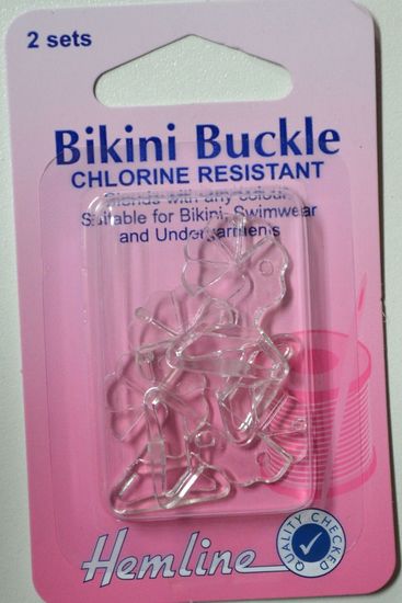 Hemline Bikini Buckles, 2 Sets, Chlorine Resistant
