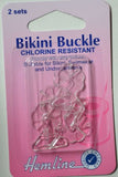 Hemline Bikini Buckles, 2 Sets, Chlorine Resistant
