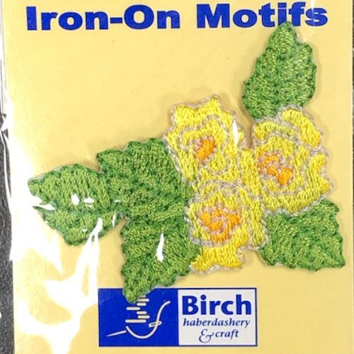 Birch Iron-on Motifs   Yellow Flowers & Leaves