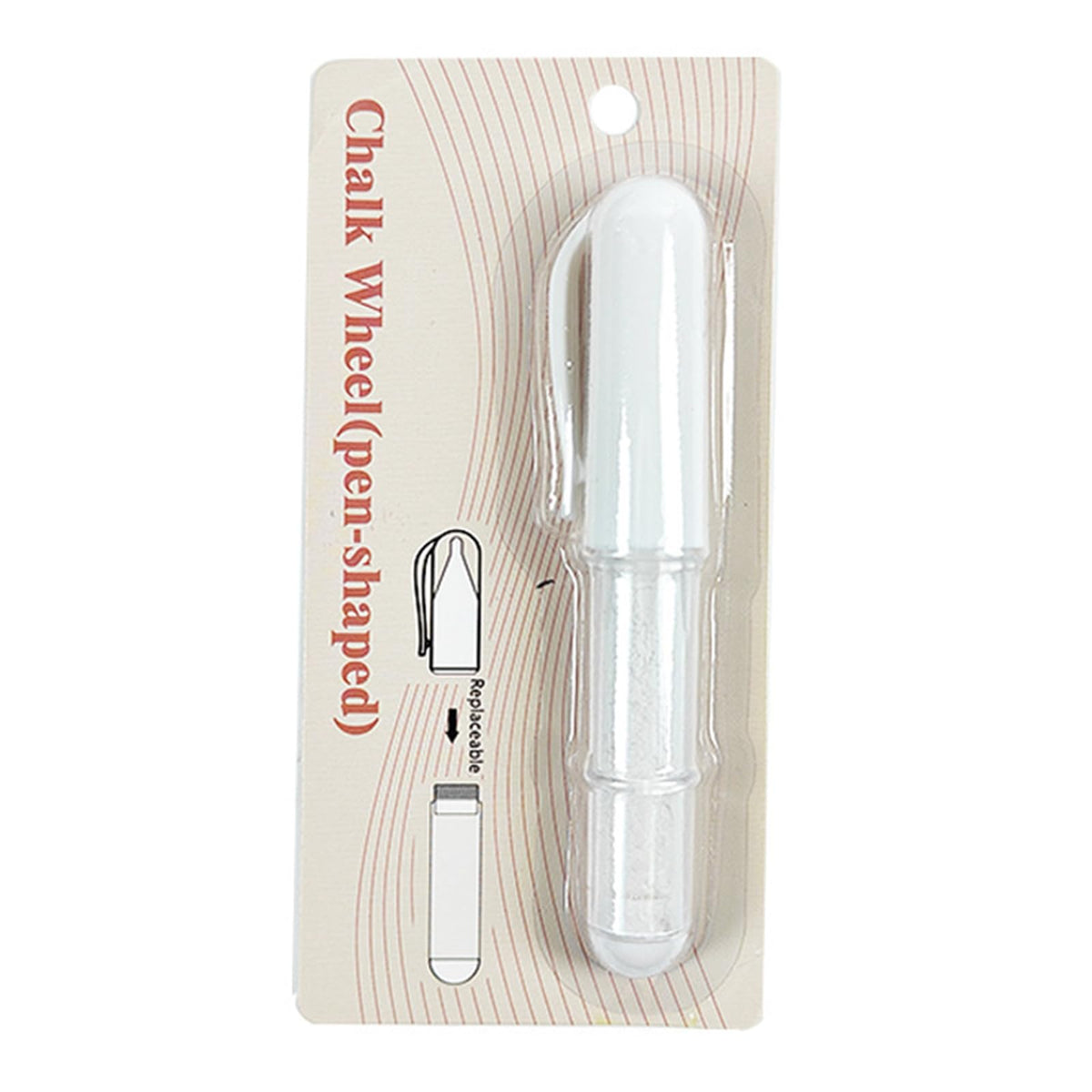 Chalk Wheel (Pen-Shaped). WHITE