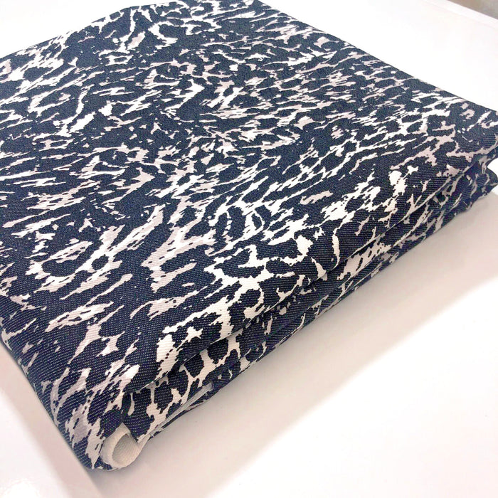 Black White Grey 2m x 1.35m Fabric Cotton Blend Stretch