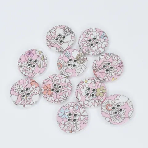 LIBERTY BUTTON 22MM JUNE'S MEADOW H-CC - 3152HCC - 100% Cotton