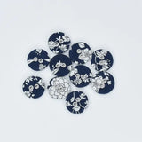 LIBERTY BUTTON 16MM SUMMER BLOOMS A - 00122A - 100% Cotton