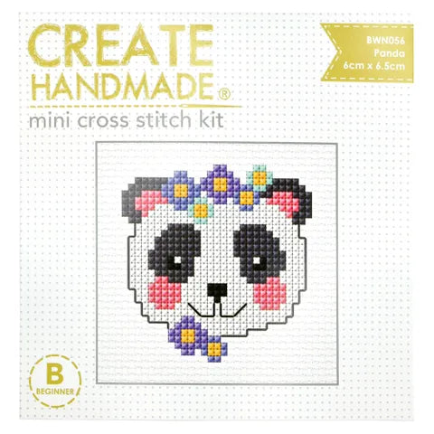 Create Handmade Mini Cross Stitch Kit - Panda