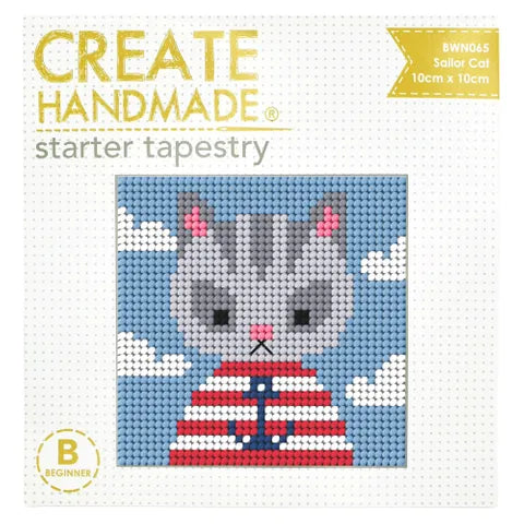Create Handmade Starter Tapestry Kit - Sailor Cat