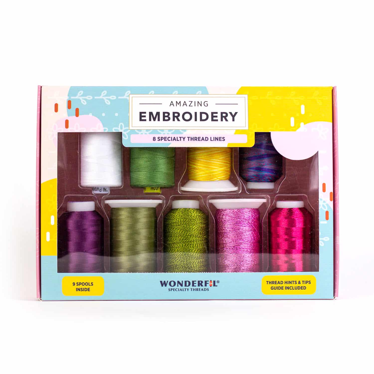WonderFil Amazing Embroidery Pack – 9 Spools
