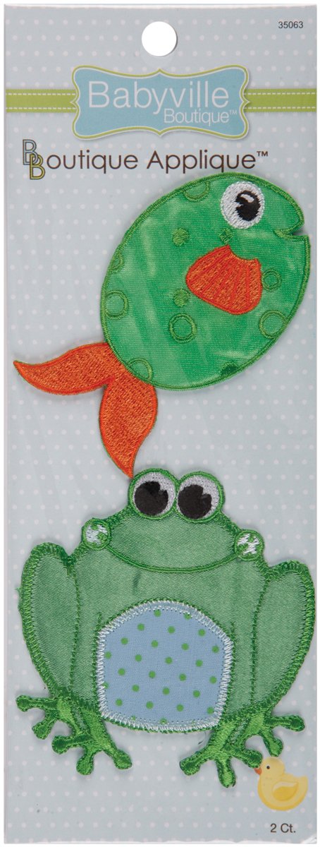 Babyville Boutique 35063 Appliques, Frog & Fish (2-Count)