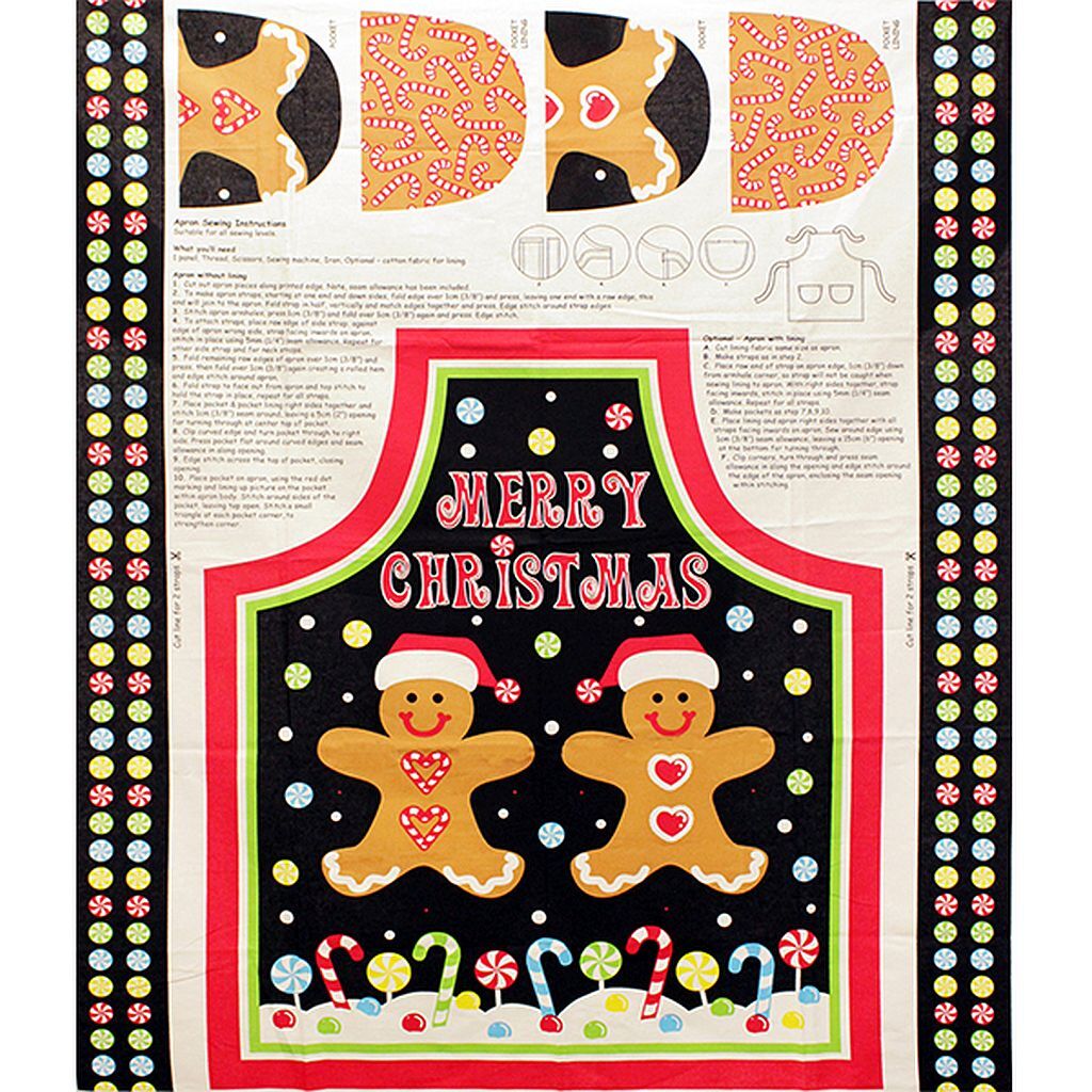Sugar & Spice Textiles Gingerbread Apron Panel