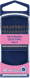 Hemline Premium Quilting Hand Gold Eye Sewing Needles size 8
