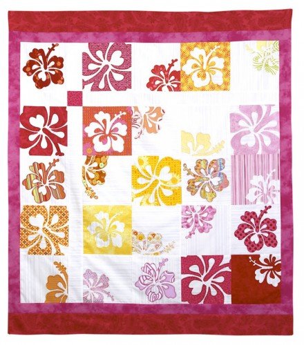 Hot Hippy Biscus Lap Quilt Pattern
