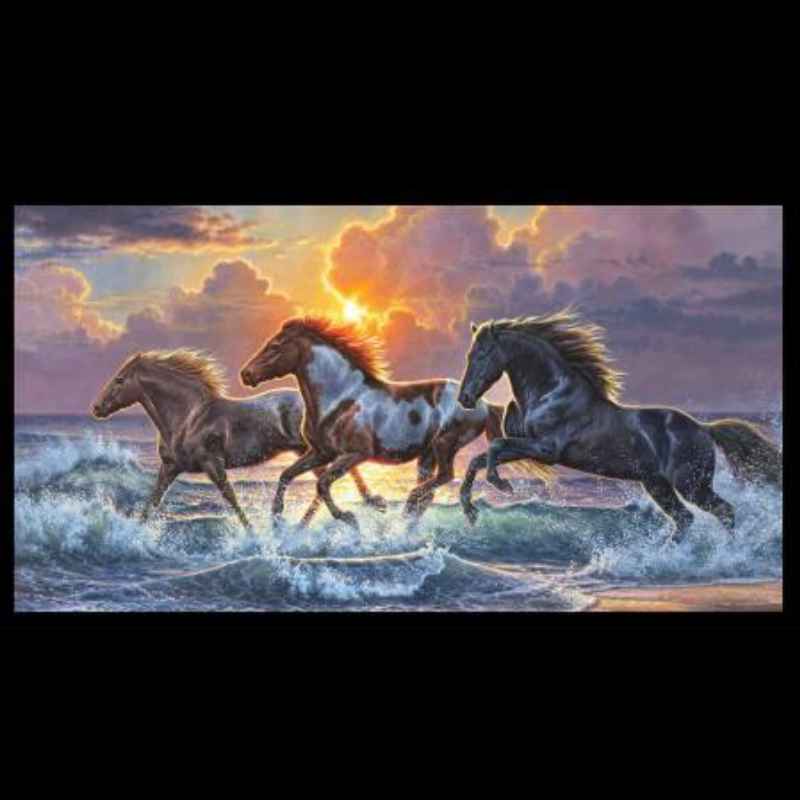Elizabeth's Studio Against the Wind Panel: Running Horses on Water
