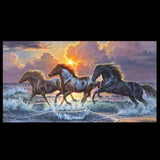Elizabeth's Studio Against the Wind Panel: Running Horses on Water