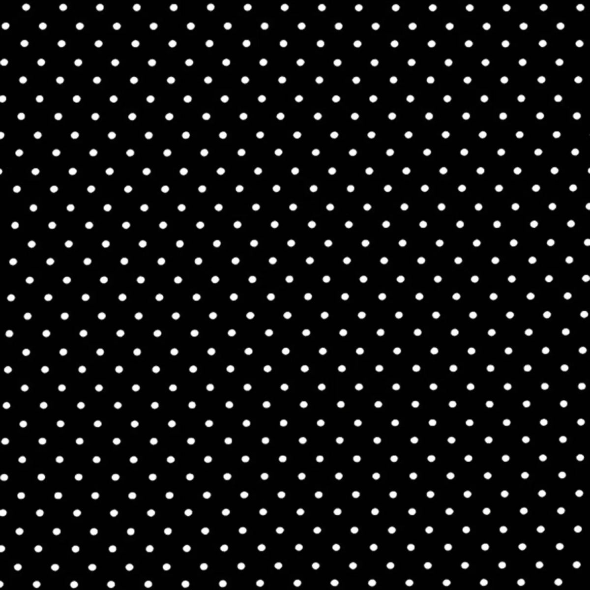 Sevenberry Pin Dots on Black 100% Cotton Fabric WOF 110cm-112cm