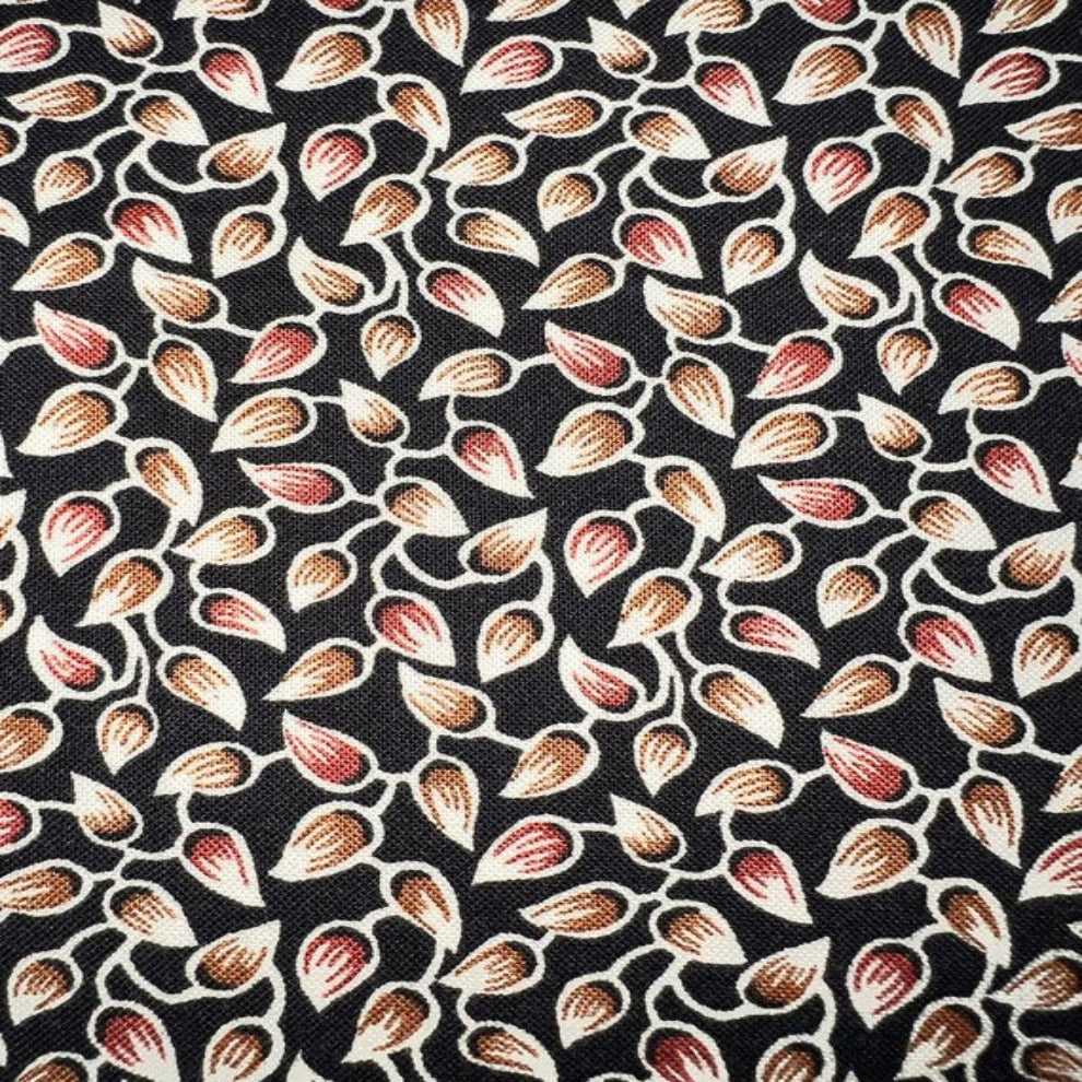 Andover Fabrics Jo Morton Kathy Hall IQSC Signature Quilt Black Floral 4256-K 100% Cotton WOF 110cm-112cm