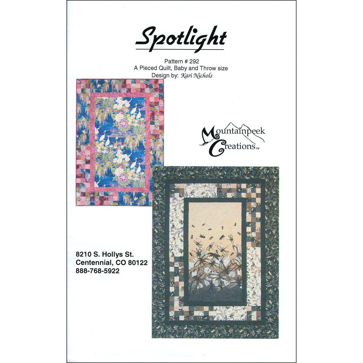 Spotlight Quilt Pattern – Mountainpeek Creations – Kari Nichols