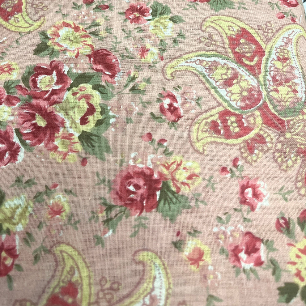 Floral Paisley Pink Fabric