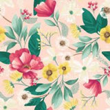Fresh Meadow - Floral Meadow Light Coral by Melissa Lowry