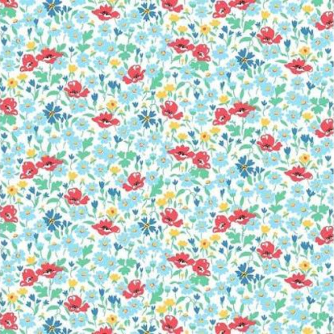 Liberty Wildflower Poppy 01666463A- 100% Cotton