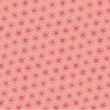A repeating pattern of small pink flowers with dark pink outlines on a peach-pink background.