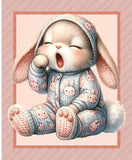 Bed Buds Sleepy Bunny DV6608 Cotton Quilting Fabric Panel