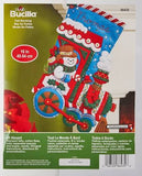 PLAID BUCILLA “ ALL ABOARD “ BUCILLA 16” FELT STOCKING KIT #86435