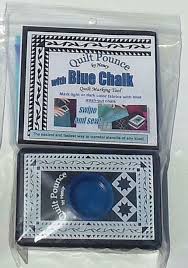 Quilt Pounce Pad with Blue Wash Out Chalk