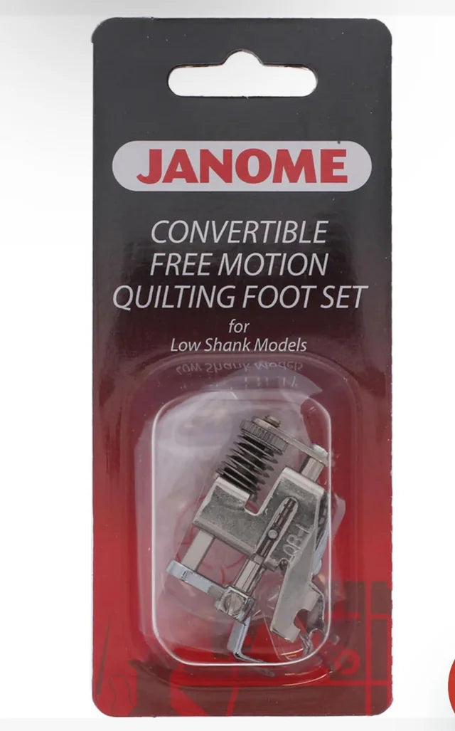 Janome Convertible Free Motion Quilting Foot Set for Low Shank Models 202-002-004