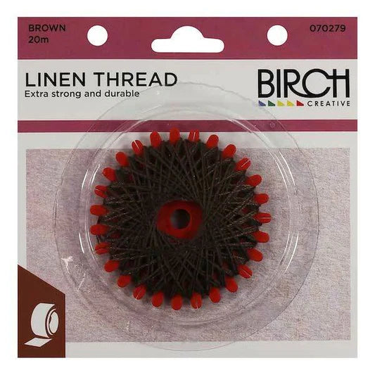 Birch Linen Thread  Brown 20m (packaging may be different to photo)
