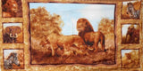 Plains of Africa Animals  Fabric Panel
