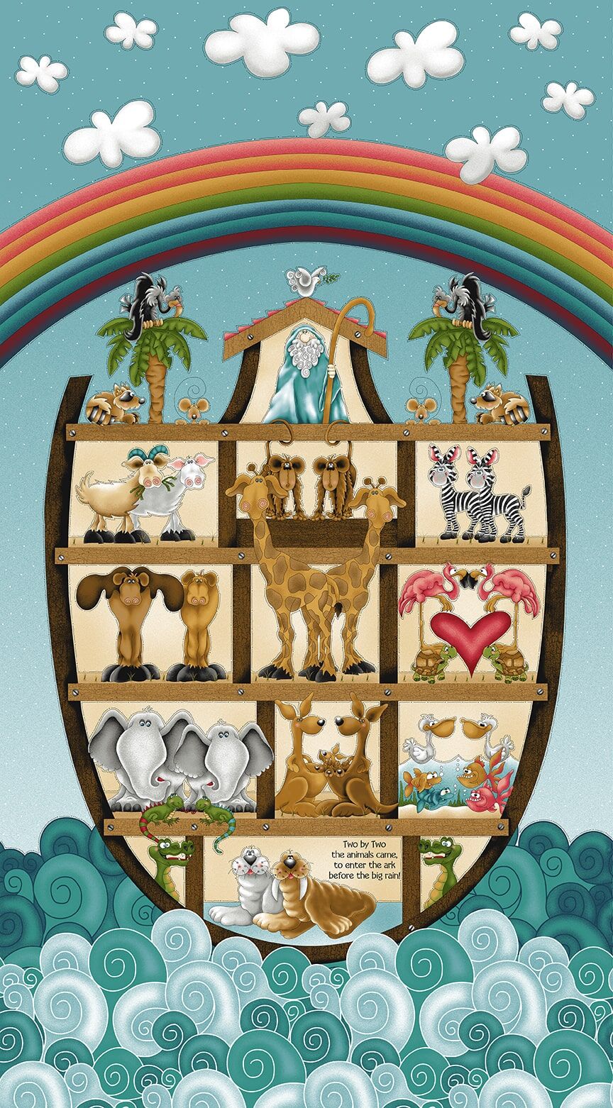 Two By Two Noah's Ark Animals  Panel