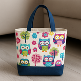 DIY Luxe Tote Bag Kit – Premium Fabric + Easy Instructions Owl Bag