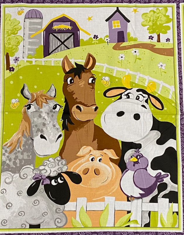 World Of Susybee Panel-  Farm Animals