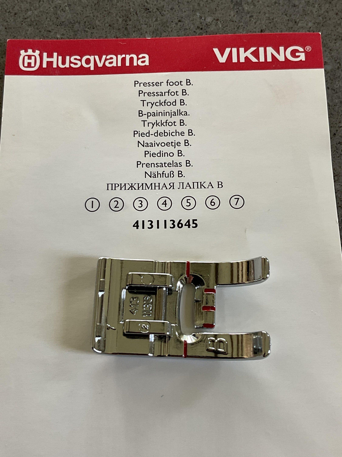 Husqvarna Viking Presser Foot B 413 1136 45: Genuine Quilting Foot